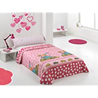 Kukuxumusu Princesas Funda nórdica 2P- Poliéster- Multicolor- Individual- Cama de 90cm